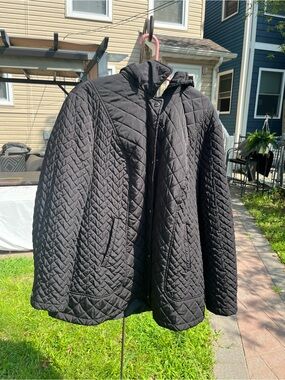 Calvin Klein women’s  Quilted Hooded Jacket - Black